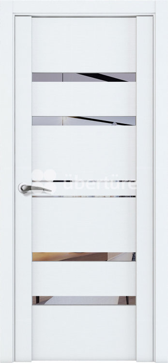 Двери межкомнатные Uberture Uniline 30030 с зеркальными вставками 