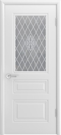 Межкомнатная дверь Ульяновская «Версаль Трио Грейс 1» Премиум класс, Эмаль белая