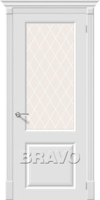 Межкомнатная эмалированная дверь БРАВО Скинни-13 Материал: MDF. Внутреннее заполнение: Жесткий сотовый наполнитель. Отделка полотна: Двухкомпонентная полиуретановая эмаль Renner (Италия). Толщина полотна (мм): 39.