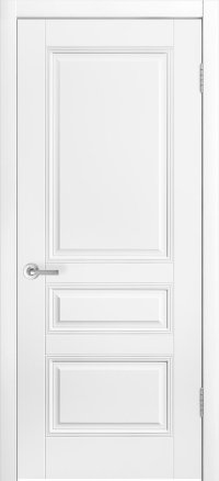 Межкомнатная Дверь Ульяновская «Версаль Трио 2» Премиум класс, Эмаль Белая Натуральный шпон