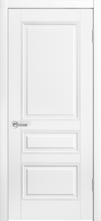 Межкомнатная Дверь Ульяновская «Версаль Трио 2» Премиум класс, Эмаль Белая Натуральный шпон 