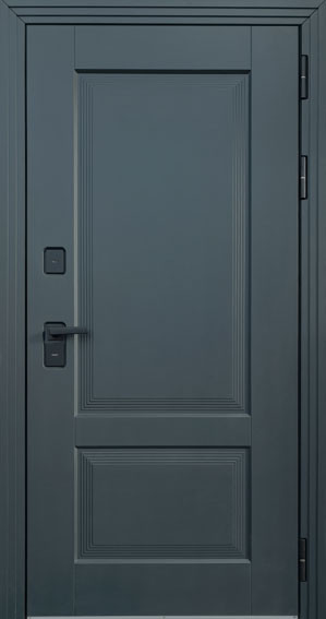 Входная уличная дверь ТЕРМО Арктика 3К с терморазрывом Эмаль RAL 7016 / Винорит белый 2084 