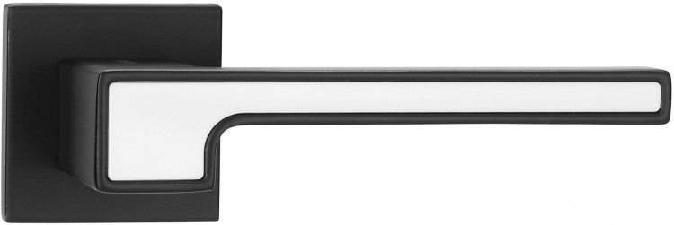 Ручка дверная Vantage V91BL-2 WH SL чёрный/белый