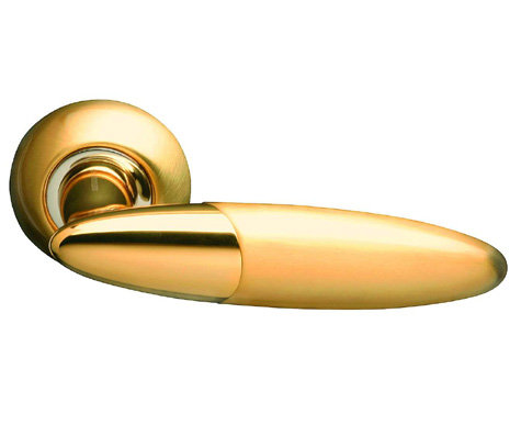 Дверная ручка Archie S010 113ll Комбинация матового и блестящего золота 