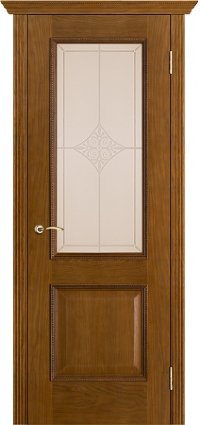 Белорусские двери PORTE VISTA Шервуд Дуб античный стекло бронза