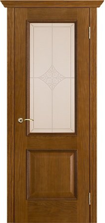 Белорусские двери PORTE VISTA Шервуд Дуб античный стекло бронза 