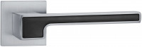  Ручка дверная Vantage V91L-2 BL SL матовый хром/чёрный