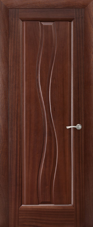 Межкомнатная Дверь Ульяновская "Гиацинт" Красное дерево глухая. Натуральный шпон 