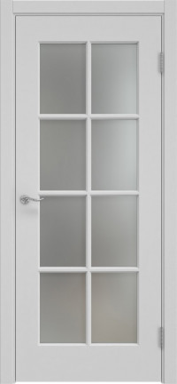 Межкомнатная дверь Eporta Lacuna 5.8 Каркасная фрезерованная межкомнатная дверь, покрытая многослойной эмалью белого цвета, со стеклом сатинат (матовое). Изготовлена из срощенного соснового бруса и МДФ. Под заказ производятся двери Eporta Lacuna 5.8 нестандартных габаритов.