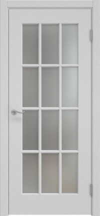 Межкомнатная дверь Eporta Lacuna 5.12 Каркасная фрезерованная межкомнатная дверь, покрытая многослойной эмалью белого цвета, со стеклом сатинат (матовое). Изготовлена из срощенного соснового бруса и МДФ. Под заказ производятся двери Eporta Lacuna 5.12 нестандартных габаритов.