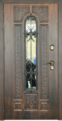 Входная дверь ТЕРМО Лацио Грецкий орех и эмаль белая, с терморазрывом