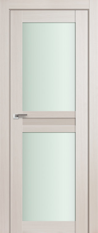 Межкомнатная дверь экошпон PROFIL DOORS Муза Беленый Дуб (Эш Вайт Мелинга) остекленная 