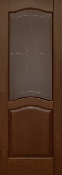 Белорусские двери из массива ольхи Лео Античный орех ПО
