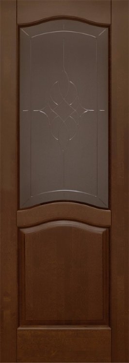 Белорусские двери из массива ольхи Лео Античный орех ПО 