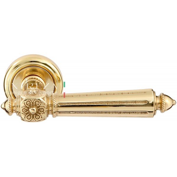 Дверная ручка EXTREZA LEON 303 R01 F01 Полированное золото 