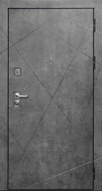 Входная металлическая дверь "Прогресс" цвет тёмный бетон