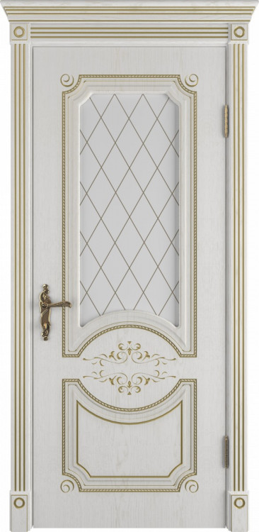 Межкомнатные двери Эко Шпон VFD Classic Art Milana стекло Art Cloud 