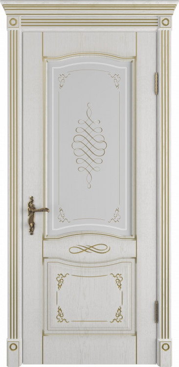 Межкомнатные двери Эко Шпон VFD Classic Art Vesta стекло Art Cloud 
