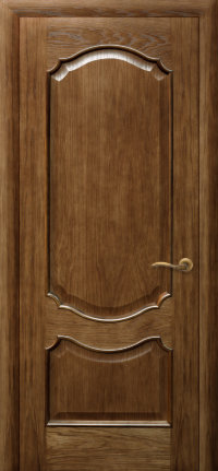 Межкомнатная Дверь Ульяновская "Рубин 2" Дуб Тонированный глухая. Натуральный шпон