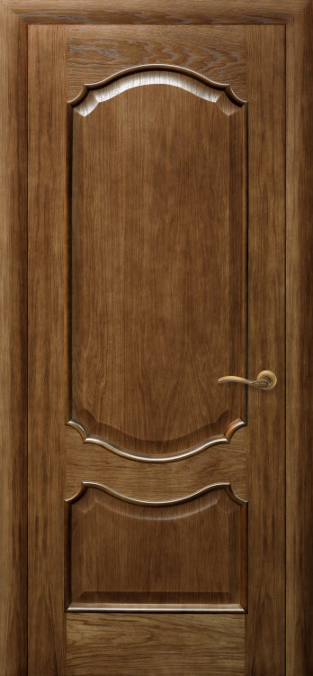 Межкомнатная Дверь Ульяновская "Рубин 2" Дуб Тонированный глухая. Натуральный шпон 