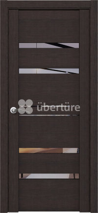 Двери межкомнатные Uberture Uniline 30030 с зеркальными вставками Новосибирские не дорогие но качественные межкомнатные двери покрытые экошпоном Убертюр Юнилайн 30030 с зеркальными вставками.