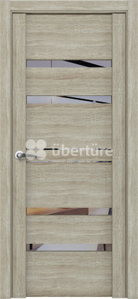 Двери межкомнатные Uberture Uniline 30030 с зеркальными вставками