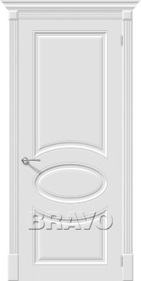 Межкомнатная эмалированная дверь БРАВО Скинни-20 Материал: MDF. Внутреннее заполнение: Жесткий сотовый наполнитель. Отделка полотна: Двухкомпонентная полиуретановая эмаль Renner (Италия). Толщина полотна (мм): 39.
